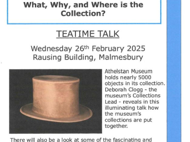 Athelstan Museum - Teatime Talk - Behind the Scenes at the Museum